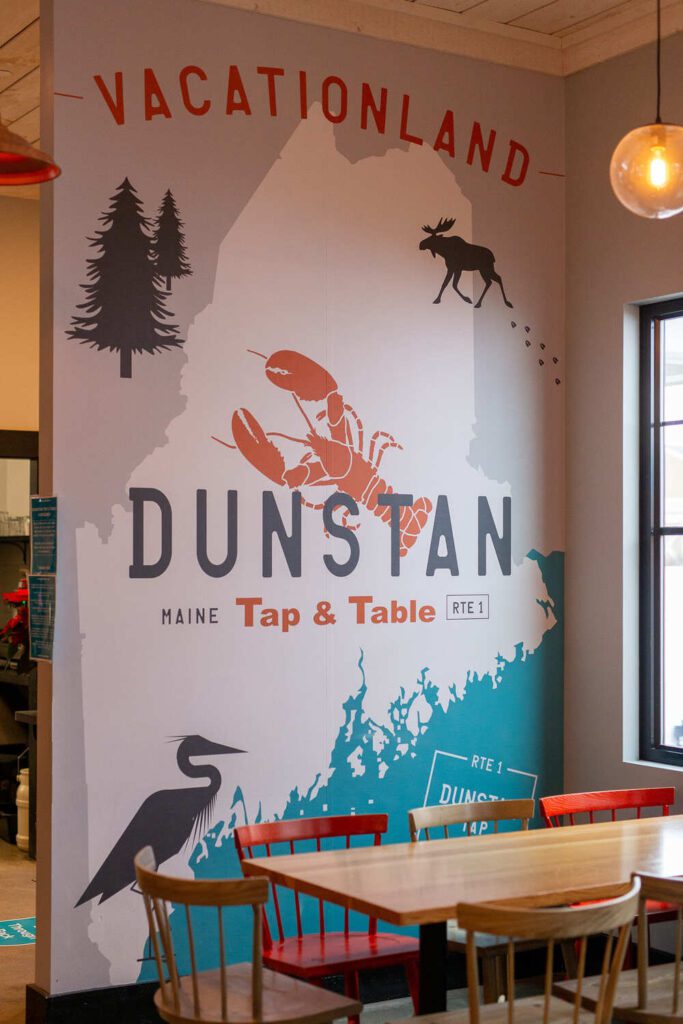 dunstan tap and table wall graphic