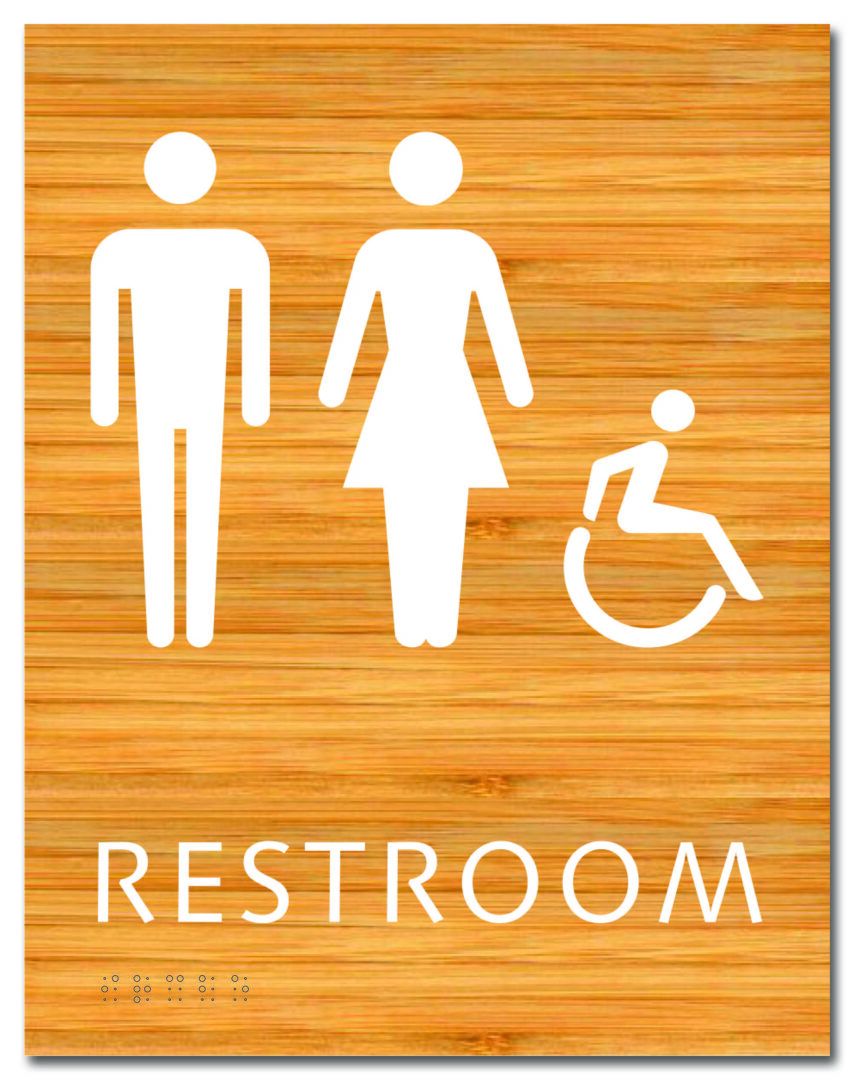 bamboo standard sign family for interior wayfinding and identification