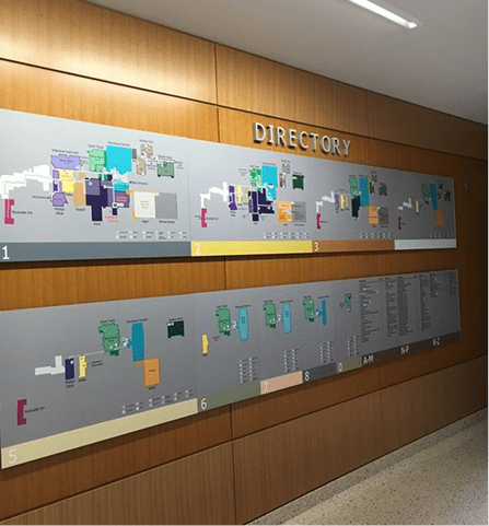 spatial map directory wall